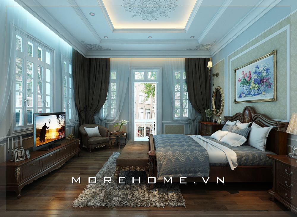 Thiết kế phòng ngủ biệt thự